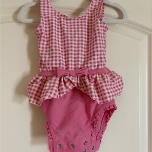 Ruffle Butts Pink Gingham One Piece Swimsuit